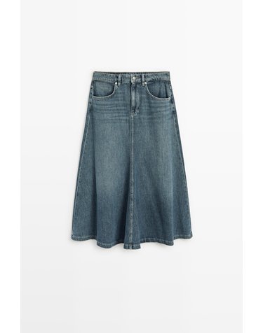 마시모두띠 플레어핏 데님 미디 스커트 5270/870 MEDIUM BLUE