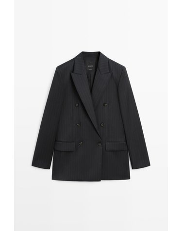 마시모두띠 핀스트라이프 울 수트 블레이저 6055/514 NAVY BLUE