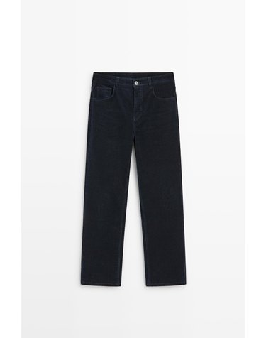 마시모두띠 슬림 스트레이트 니들코드 팬츠 5050/750 NAVY BLUE