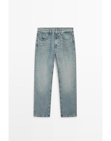 마시모두띠 테이퍼드 워시드 데님 청바지 0501/116 BLUE