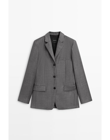 마시모두띠 100% 울 포켓 수트 블레이저 6057/516 DARK GREY