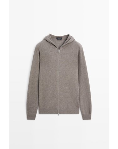 마시모두띠 100% 캐시미어 후드 가디건 1271/215 DARK KHAKI