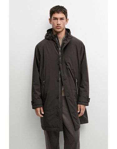 마시모두띠 테크니컬 후드 롱 파카 3268/426 BROWN