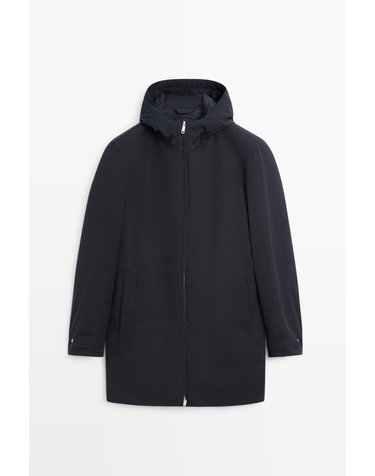 마시모두띠 퀼팅 후드 롱 다운 파카 3143/407 NAVY BLUE