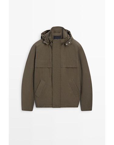 마시모두띠 퀼팅 후드 숏 파카 자켓 3252/414 KHAKI