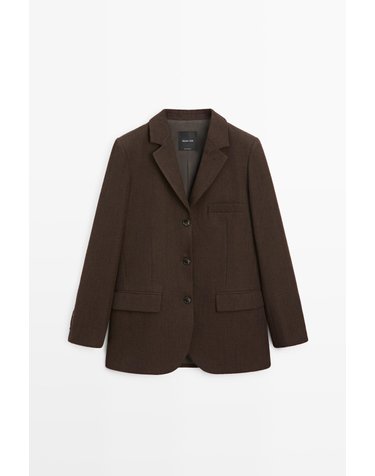 마시모두띠 울 100% 테일러드 재킷 6052/778 BROWN