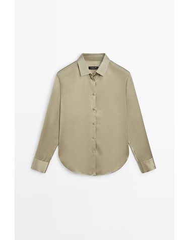 마시모두띠 플루이드 새틴 긴팔 셔츠 5159/559 BEIGE