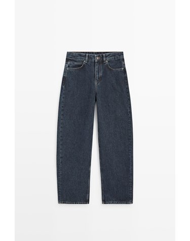 마시모두띠 미드웨이스트 배럴핏 청바지 5090/890 DARK BLUE
