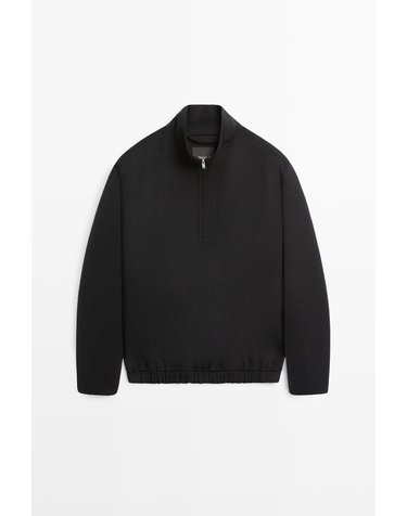 마시모두띠 울 블렌드 하프집업 맨투맨 2590/361 NAVY BLUE