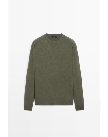 마시모두띠 울 캐시미어 크루넥 니트 스웨터 1360/229 MEDIUM KHAKI