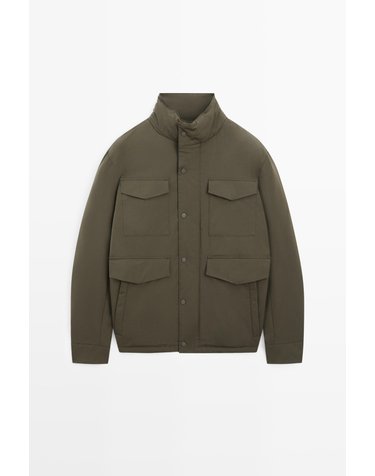 마시모두띠 포켓 디테일 다운 패딩 자켓 3254/416 KHAKI