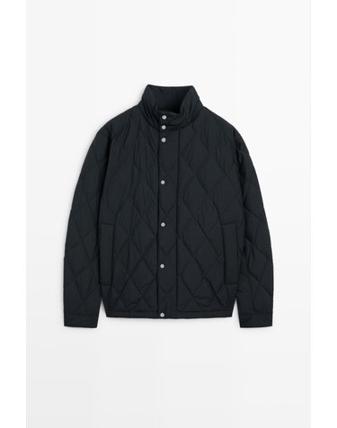 마시모두띠 버튼 디테일 퀼팅 다운 재킷 3263/422 DARK BLUE