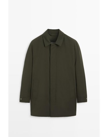 마시모두띠 테크니컬 패브릭 트렌치 코트 3276/407 DARK KHAKI