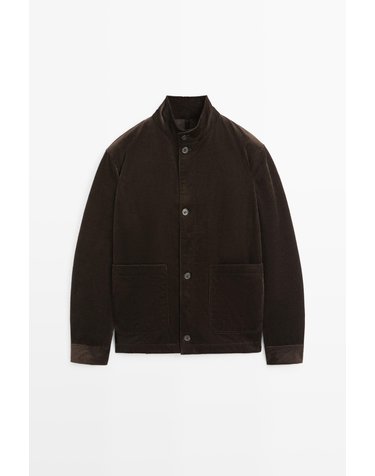 마시모두띠 코듀로이 포켓 디테일 오버셔츠 3257/417 BROWN