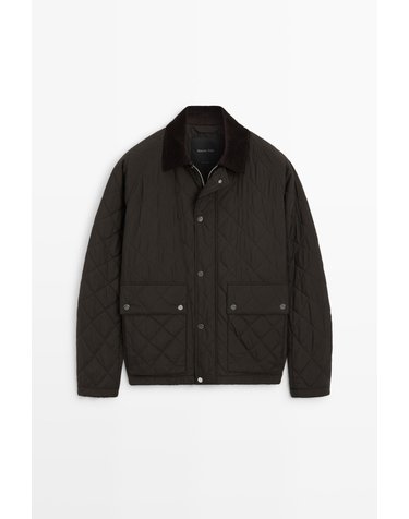 마시모두띠 코듀로이 카라 퀄팅 재킷 3264/423 BROWN MARL