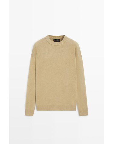 마시모두띠 100% 울 라운드넥 니트 스웨터 1459/222 MEDIUM CAMEL