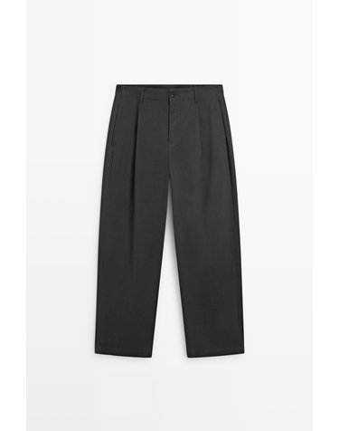 마시모두띠 플리츠 배럴핏 팬츠 0184/700 GREY