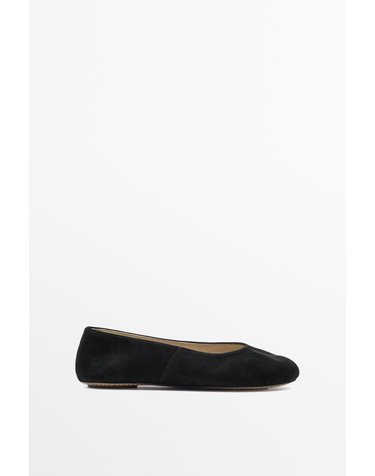 마시모두띠 소프트 스웨이드 발레리나 플랫 1576/850 BLACK