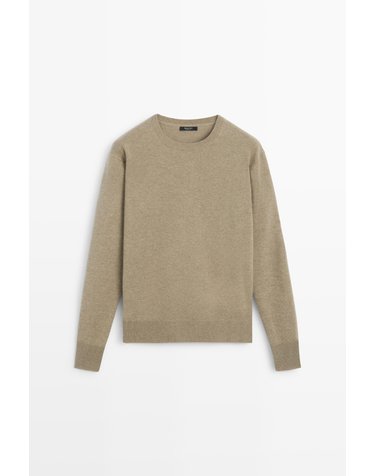 마시모두띠 라운드넥 울 혼방 니트 스웨터 5713/594 BEIGE MARL