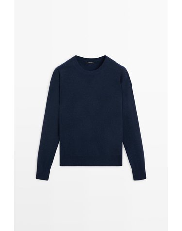 마시모두띠 울 캐시미어 라운드넥 니트 스웨터 5713/594 NAVY BLUE