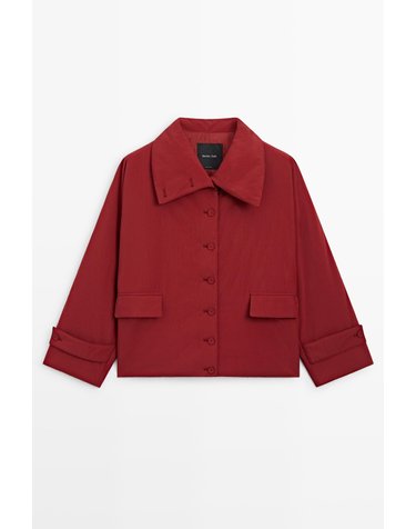 마시모두띠 경량 스웨이드 패딩 숏 코트 6744/945 BRIGHT RED
