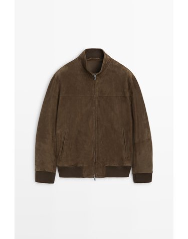 마시모두띠 스웨이드 레더 봄버 자켓 3454/440 MOLE BROWN