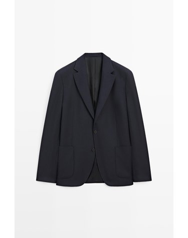 마시모두띠 100% 캐시미어 싱글 블레이저 3685/585 NAVY BLUE