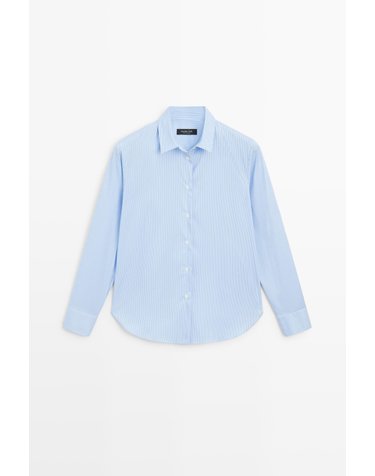 마시모두띠 스트라이프 포플린 긴팔 셔츠 5136/537 SKY BLUE