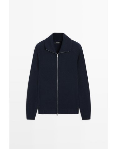 마시모두띠 울 혼방 집업 니트 가디건 1452/226 NAVY BLUE