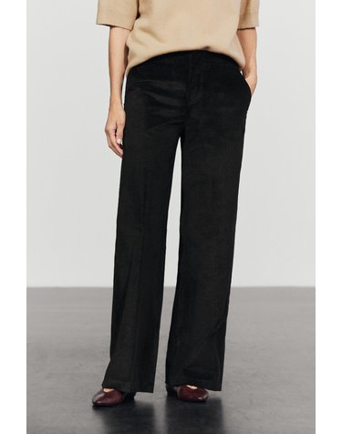 마시모두띠 팔라초 코듀로이 와이드 팬츠 5037/736 BLACK