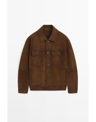 마시모두띠 스웨이드 포켓 레더 자켓 3453/440 RUSSET