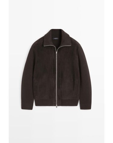 마시모두띠 스웨이드 혼방 집업 자켓 1390/232 BROWN
