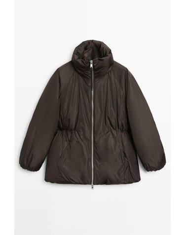 마시모두띠 셔링 디테일 다운 패딩 자켓 6752/998 BROWN TONES