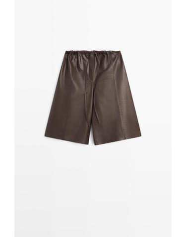 마시모두띠 나파 레더 롱 버뮤다 팬츠 5305/705 BROWN TONES