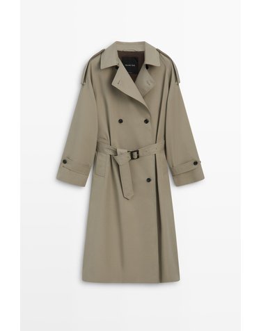 마시모두띠 더블버튼 벨트 롱 트렌치 코트 6791/726 BEIGE