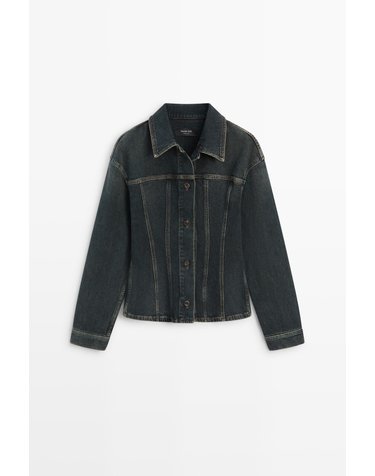 마시모두띠 데님 스웨이드 오버셔츠 5173/873 DARK BLUE