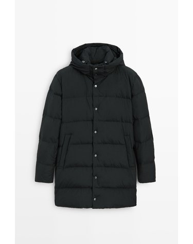 마시모두띠 후드 구스다운 롱 패딩 자켓 3262/421 BLUE