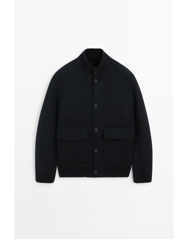 마시모두띠 울 블렌드 포켓 디테일 자켓 2623/358 DEEP BLUE