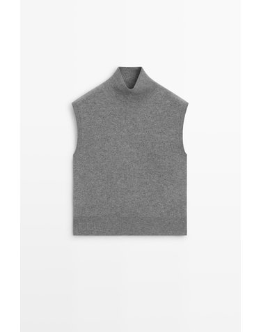 마시모두띠 울 블렌드 민소매 니트 탑 5738/593 GREY MARL