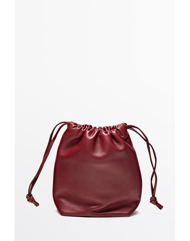 마시모두띠 나파 레더 스트링 버킷백 4670/635 BURGUNDY