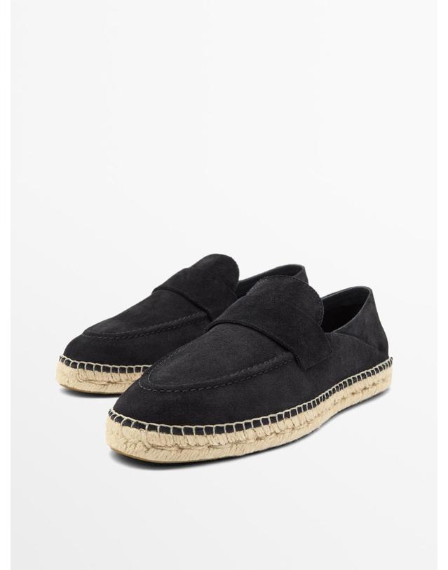 마시모두띠 마시모두띠 스웨이드 에스파드리유 페니 로퍼 2906/750 DARK BLUE 블랙 착용컷