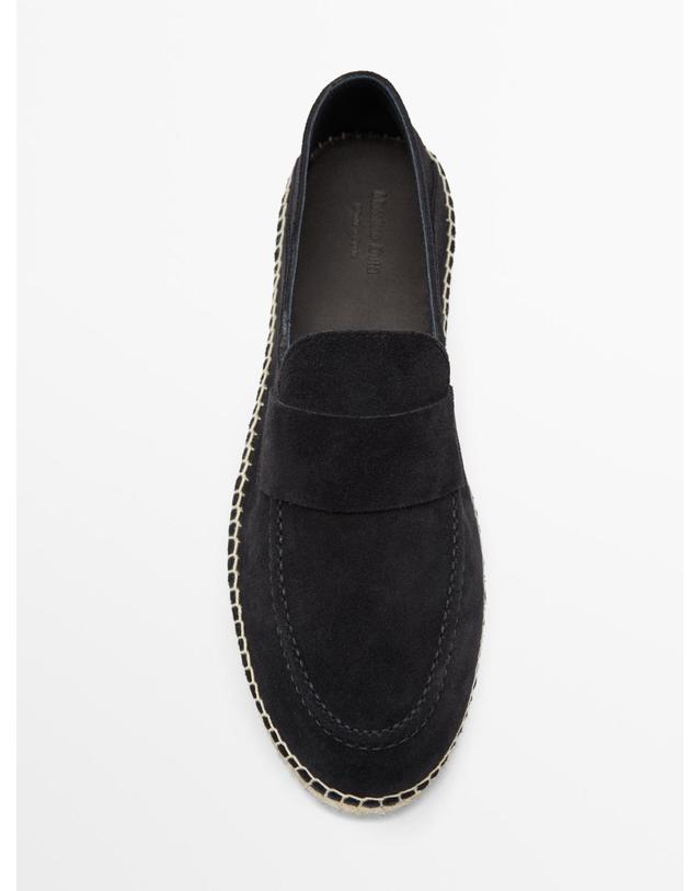 마시모두띠 마시모두띠 스웨이드 에스파드리유 페니 로퍼 2906/750 DARK BLUE 블랙 착용컷