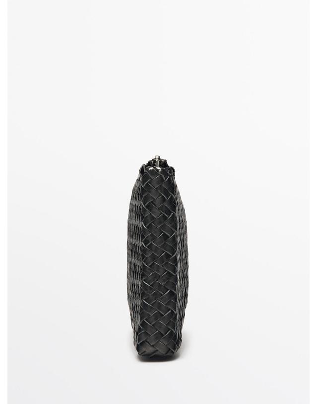 마시모두띠 마시모두띠 브레이드 나파 레더 파우치백 4647/607 BLACK 블랙 착용컷