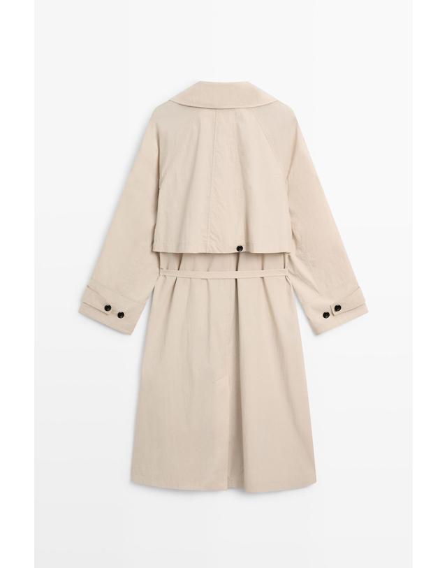 마시모두띠 마시모두띠 플루이드 벨트 롱 트렌치 코트 6731/581 BEIGE 베이지 착용컷