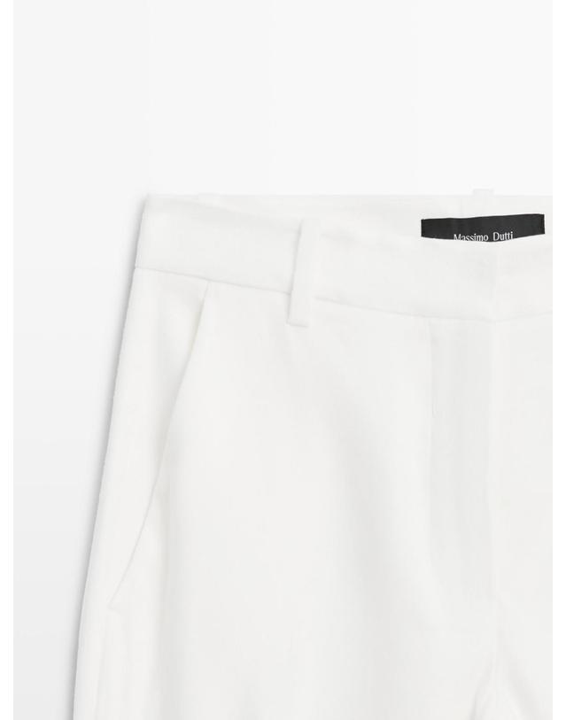 마시모두띠 마시모두띠 린넨 혼방 스트레이트핏 팬츠 5088/888 WHITE 화이트 착용컷