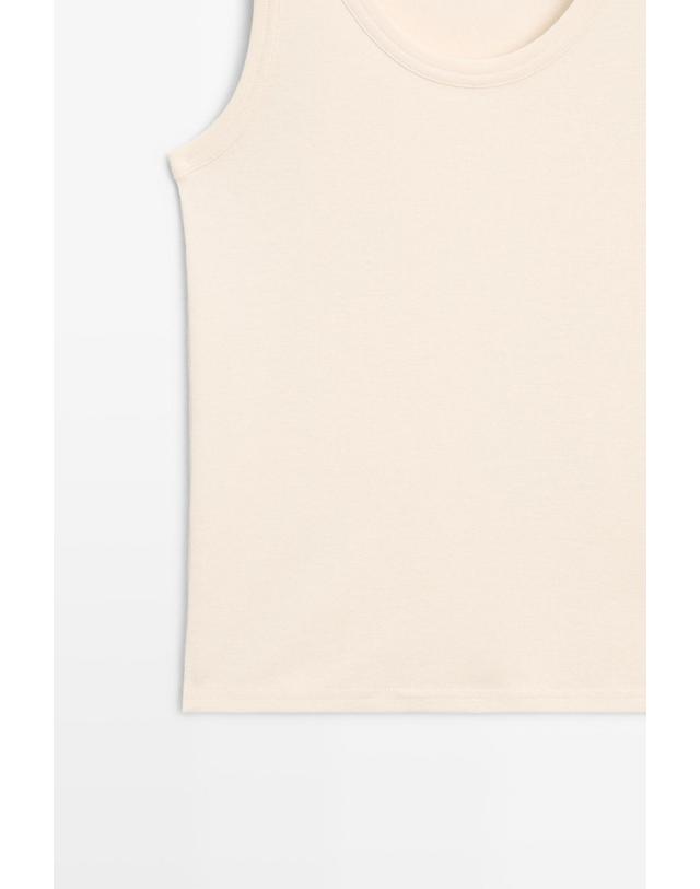 마시모두띠 마시모두띠 100% 코튼 슬리브리스 티셔츠 6240/810 BEIGE 아이보리 착용컷