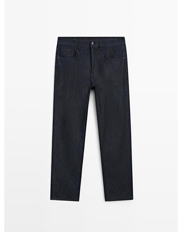 마시모두띠 마시모두띠 테이퍼드핏 경량 남성 청바지 0401/118 NAVY BLUE 네이비 착용컷