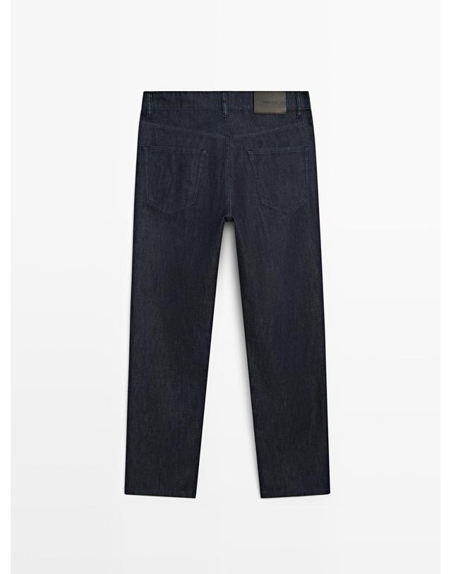 마시모두띠 마시모두띠 테이퍼드핏 경량 남성 청바지 0401/118 NAVY BLUE 네이비 착용컷