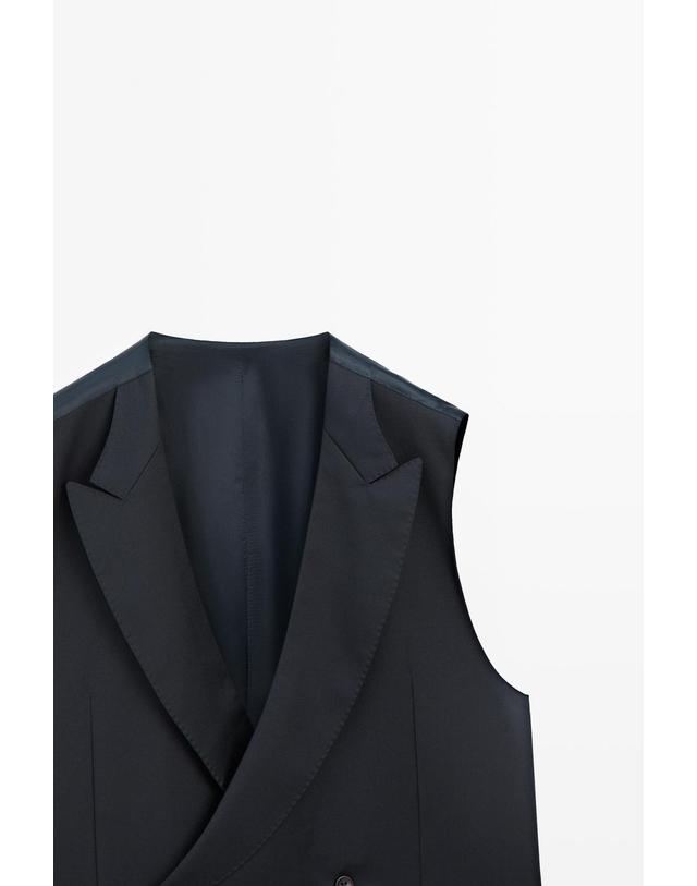 마시모두띠 마시모두띠 쿨 울 더블 버튼 수트 베스트 3636/534 NAVY BLUE 네이비 착용컷