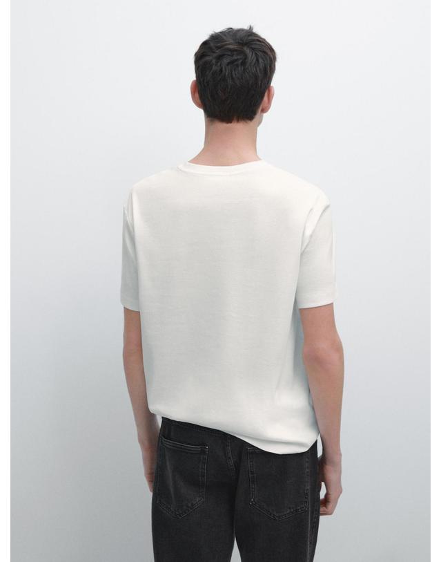 마시모두띠 마시모두띠 머서라이즈 코튼 반팔 티셔츠 1424/211 WHITE 화이트 착용컷